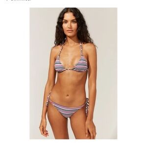 SOLID & STRIPED Multicolored Bikini Set Size M NWT